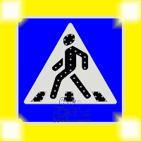 Светодиодный (импульсный) знак "Пешеходный переход" 5.19.1 - 5.19.2 с импульсным контуром